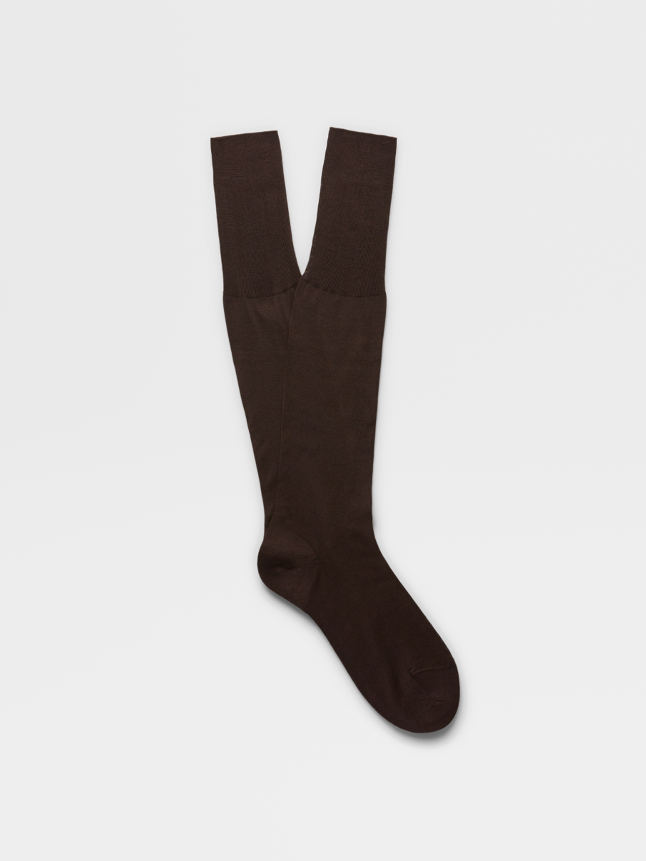 Brown Cotton Knee Socks